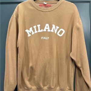 Milano Italy Crewneck Sweater - Tan